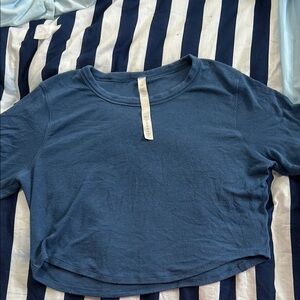 Lululemon Athletica Blue Ribbed Top